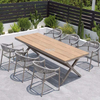 Sof&aacute; duradero impermeable de madera de teca para jard&iacute;n al aire libre moderno