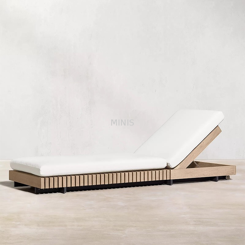 Sof&aacute; duradero impermeable de madera de teca para jard&iacute;n al aire libre moderno