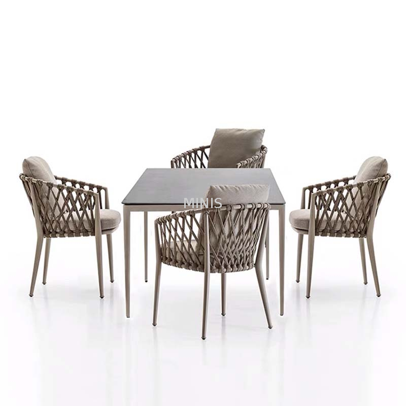 Chaise de salle &agrave; manger de loisirs de table de caf&eacute; de balcon de jardin ext&eacute;rieur