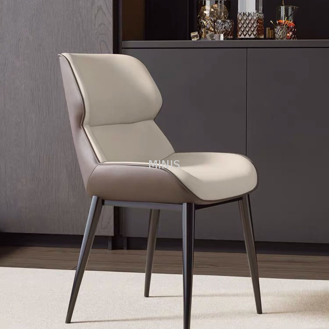 Comedor moderno C&oacute;moda silla de comedor de cuero de esponja
