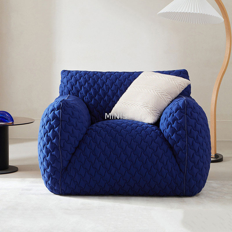 Silla de ocio con marco de madera de tela para sala de estar o dormitorio