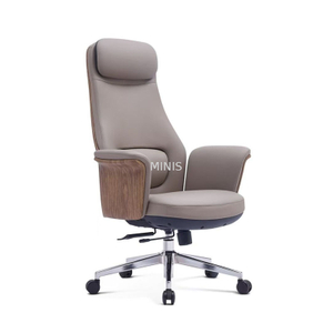 Chaise de bureau ergonomique ex&eacute;cutive en cuir v&eacute;ritable, bon gestionnaire