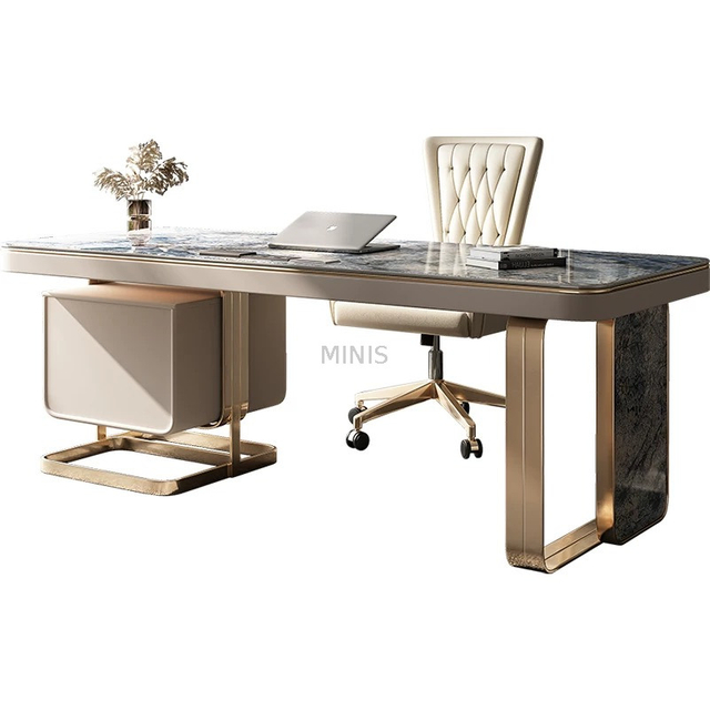 Bureau de travail en marbre agr&eacute;able de meubles de Tableau de pi&egrave;ce de bureau avec USB