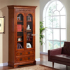 Librer&iacute;a alta de madera de estilo americano con archivador de vidrio