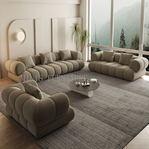 Canap&eacute; sectionnel moderne en velours gris en mousse &agrave; m&eacute;moire de forme pour salon