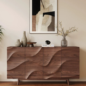 Aparador de madera elegante para almacenamiento en sal&oacute;n/comedor