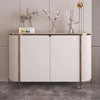 Meuble de sol &eacute;l&eacute;gant pour salon, meuble TV gris or