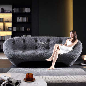 Sala Estar Con Muebles Modernos C&oacute;modo Hermoso Sof&aacute; Gris