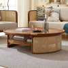 Sal&oacute;n Sala de estar Mesa de centro de madera cuadrada con cajones