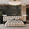 Lit beige moderne et luxueux, confortable et luxueux, de bonne qualit&eacute;, chinois