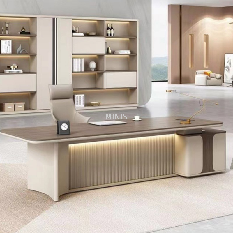 Bureau de direction LED &eacute;l&eacute;gant avec tiroirs