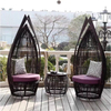Lit de chaise en rotin en aluminium pour balcon de jardin ext&eacute;rieur combin&eacute;