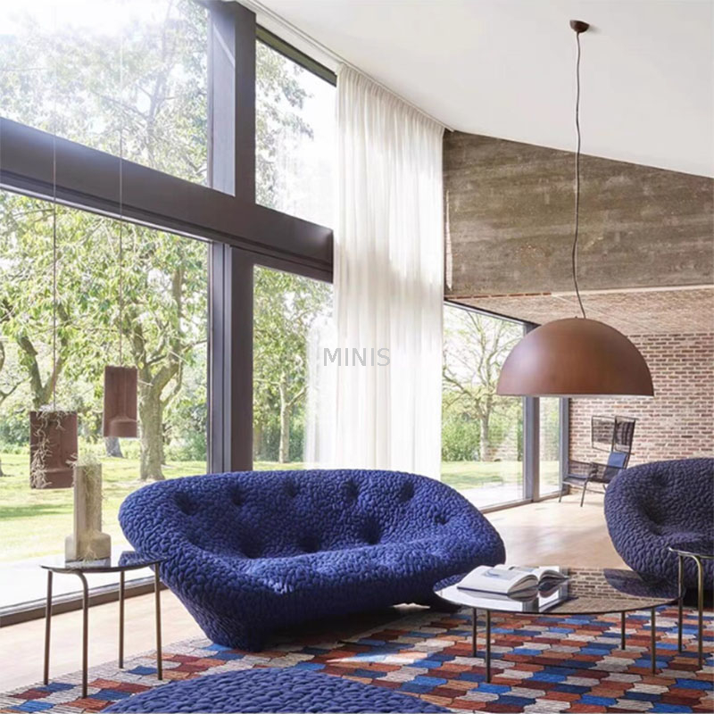 Meubles de salon canap&eacute; bleu durable et confortable