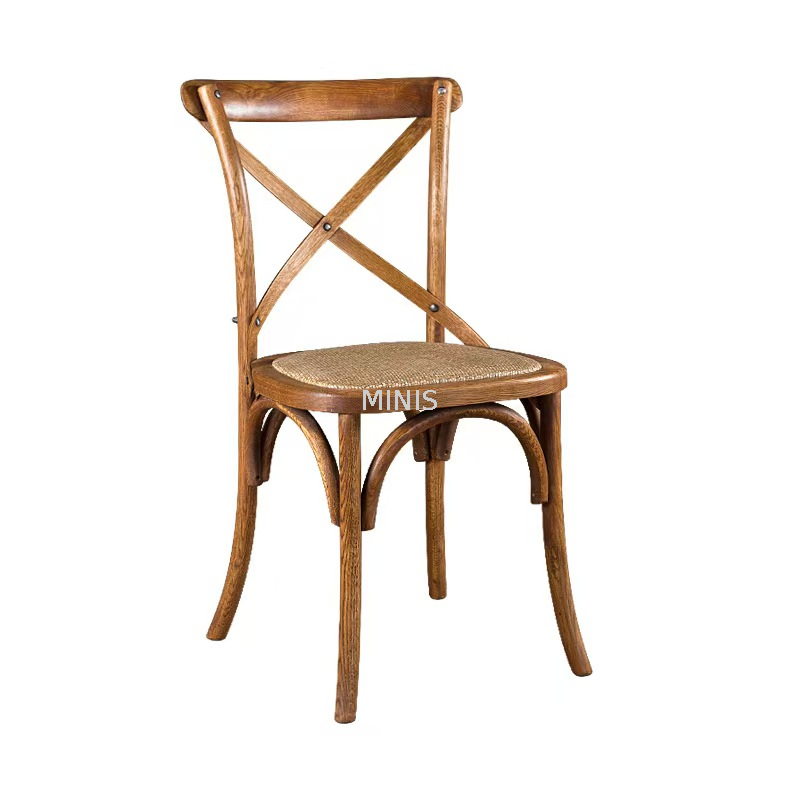 Chaise de salle &agrave; manger en bois massif durable pour restaurant/maison 