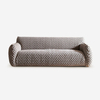 Chaise de loisirs &agrave; ossature bois en tissu pour salon ou chambre &agrave; coucher