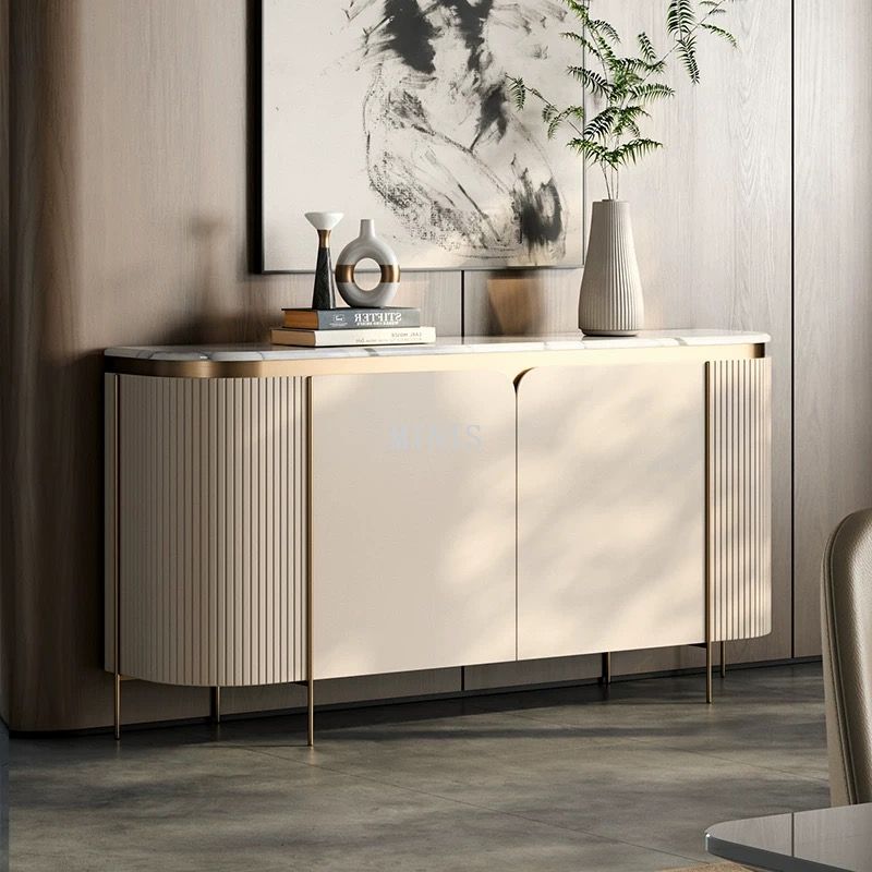 Sal&oacute;n/Comedor Mesa Auxiliar Blanca Almacenamiento Bonito Aparador