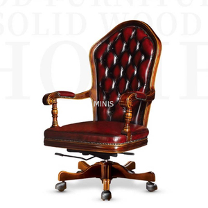 Chaise en cuir rotative de bureau de directeur de mobilier de bureau de PDG