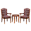 Hermosos muebles de oficina, sillas de cuero con mesa de madera.