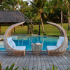 Lit de chaise en rotin en aluminium pour balcon de jardin ext&eacute;rieur combin&eacute;